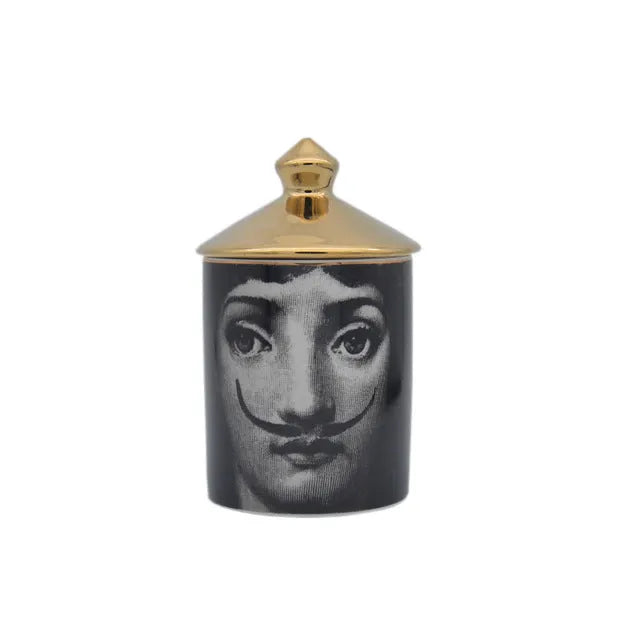 Face Candle Mug Holder Can Cotton Swab Storage - Bellarte Enchanté Face Candle Mug Holder Can Cotton Swab Storage